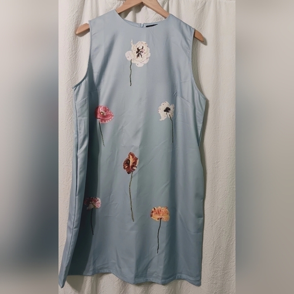 koan Daly Dresses & Skirts - NWT KOANDAILY Blue floral print dress size XL